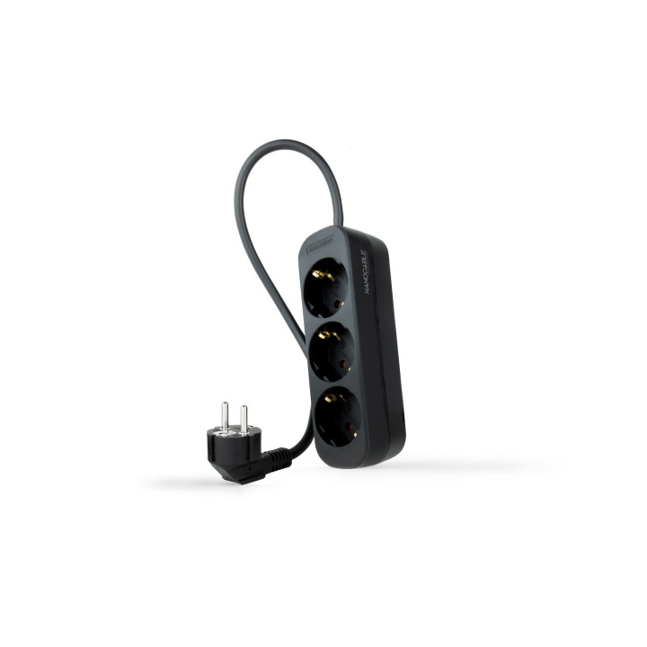 Nanocable 10.38.0003-NS-BK extensão elétrica 1,4 m 3 tomada(s) CA Interior Preto