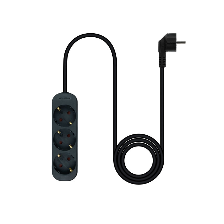 Nanocable 10.38.0003-NS-BK extensão elétrica 1,4 m 3 tomada(s) CA Interior Preto