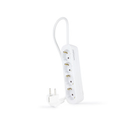 Nanocable 10.37.0004-NS extensão elétrica 1,4 m 4 tomada(s) CA Interior Branco