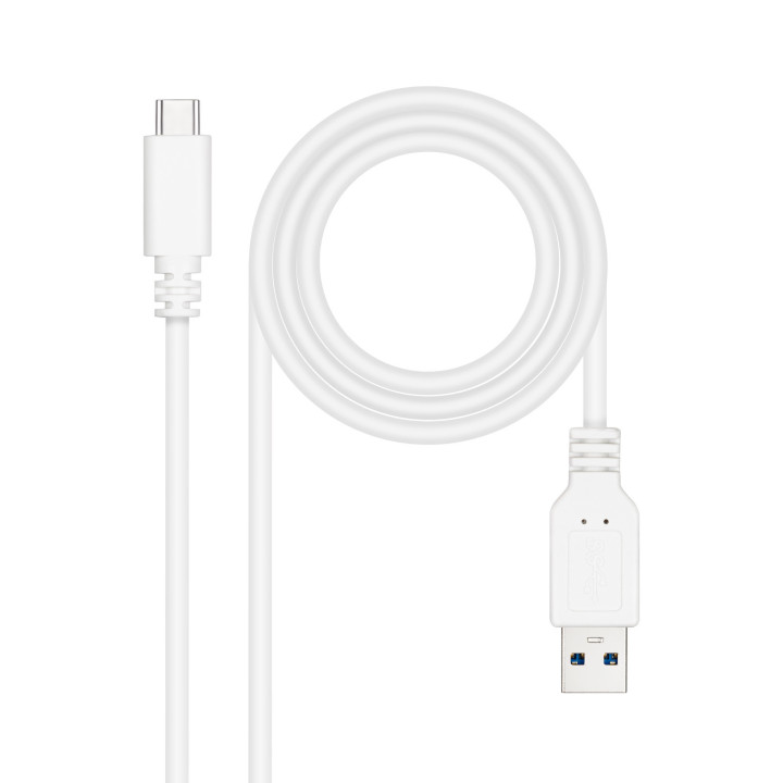 Nanocable 10.01.4002-W cabo USB 2 m USB 3.2 Gen 2 (3.1 Gen 2) USB C USB A Branco