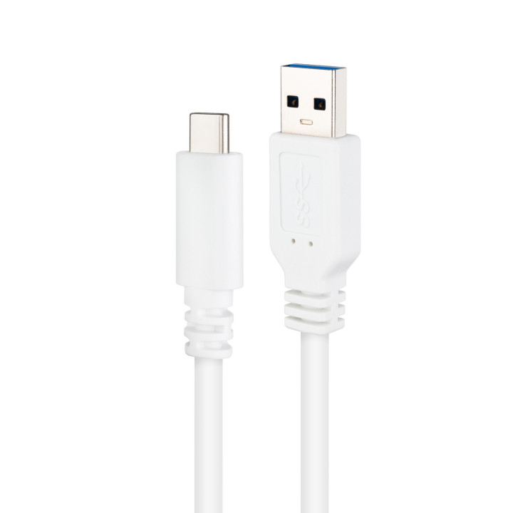 Nanocable 10.01.4002-W cabo USB 2 m USB 3.2 Gen 2 (3.1 Gen 2) USB C USB A Branco