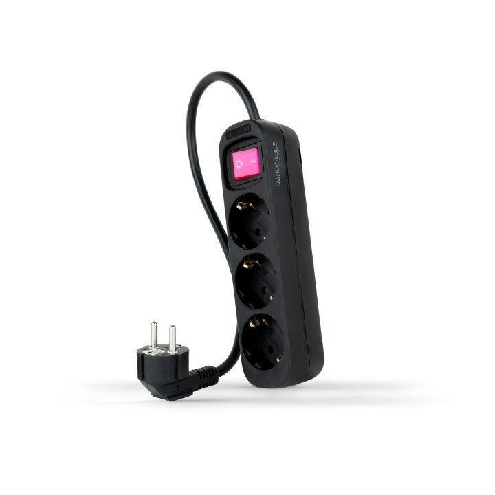 Nanocable 10.38.0003-BK extensão elétrica 1,4 m 3 tomada(s) CA Interior Preto