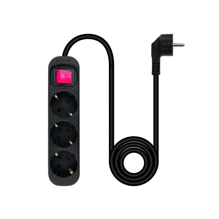 Nanocable 10.38.0003-BK extensão elétrica 1,4 m 3 tomada(s) CA Interior Preto