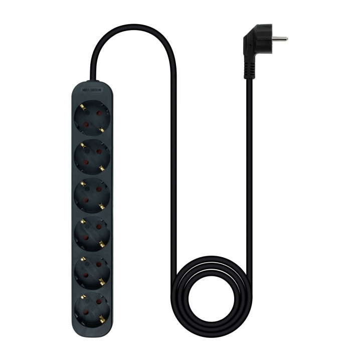 Nanocable 10.37.0006-NS-BK extensão elétrica 1,4 m 6 tomada(s) CA Interior Preto