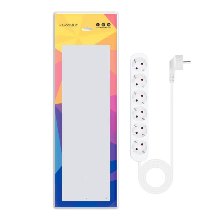 Nanocable 10.37.0006-NS extensão elétrica 1,4 m 6 tomada(s) CA Interior Branco
