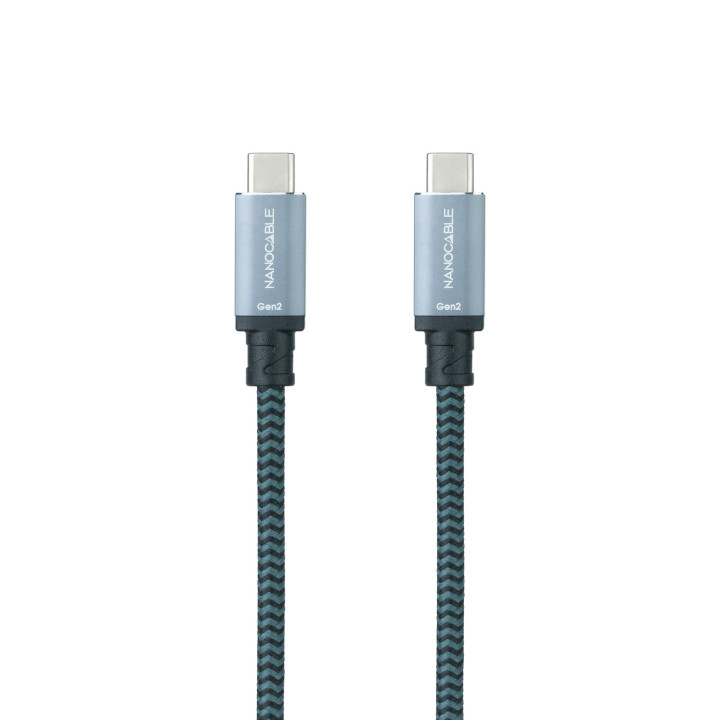 Nanocable 10.01.4101-L150-COMB cabo USB 1,5 m USB 3.2 Gen 2 (3.1 Gen 2) USB C Preto, Cinzento