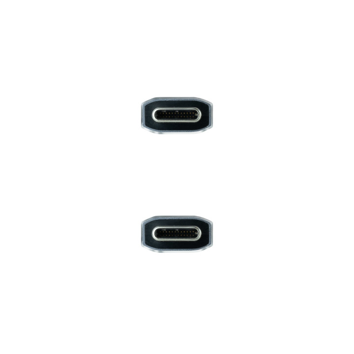 Nanocable 10.01.4101-L150-COMB cabo USB 1,5 m USB 3.2 Gen 2 (3.1 Gen 2) USB C Preto, Cinzento