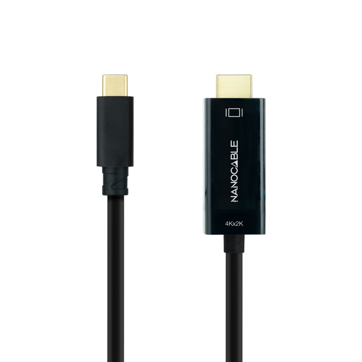 Nanocable 10.15.5133 adaptador de cabo de vídeo 3 m USB Type-C HDMI Type A (Standard) Preto