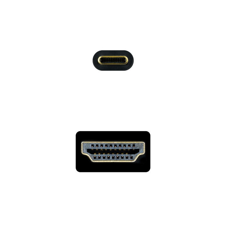 Nanocable 10.15.5133 adaptador de cabo de vídeo 3 m USB Type-C HDMI Type A (Standard) Preto