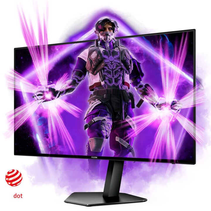 AOC AG276QZD monitor de ecrã 67,3 cm (26.5") 2560 x 1440 pixels Quad HD OLED Preto