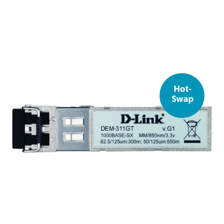 D-Link DEM-311GT módulo de transcetor de rede Fibra ótica 1000 Mbit s SFP 850 nm