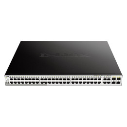 Smart Switch D-Link DGS-1210-52MP 48p Gigabit PoE + 4-port SFP combo. (370W)