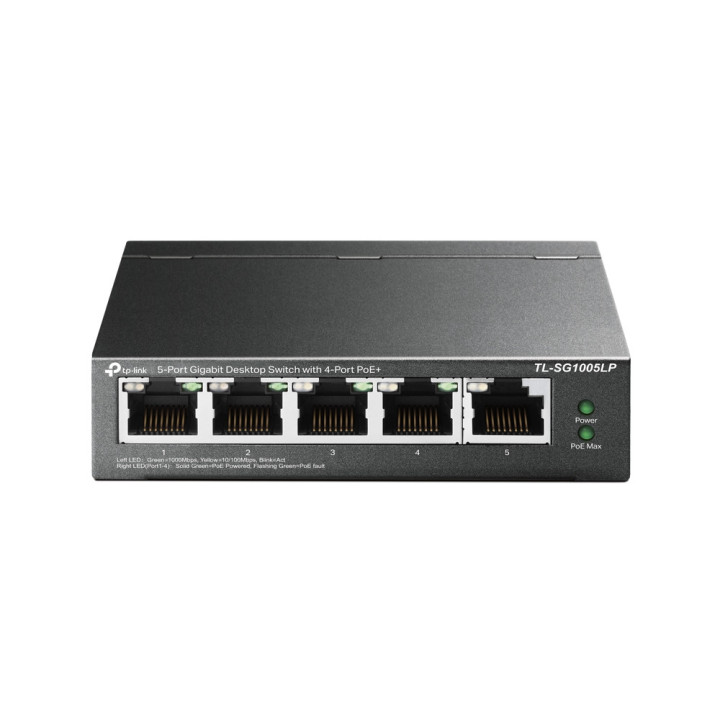 TP-Link TL-SG1005LP switch de rede Não-gerido Gigabit Ethernet (10 100 1000) Power over Ethernet (PoE) Preto