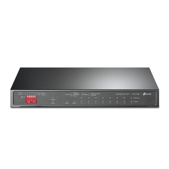 TP-Link TL-SG1210MP switch de rede Não-gerido Gigabit Ethernet (10 100 1000) Power over Ethernet (PoE) Preto