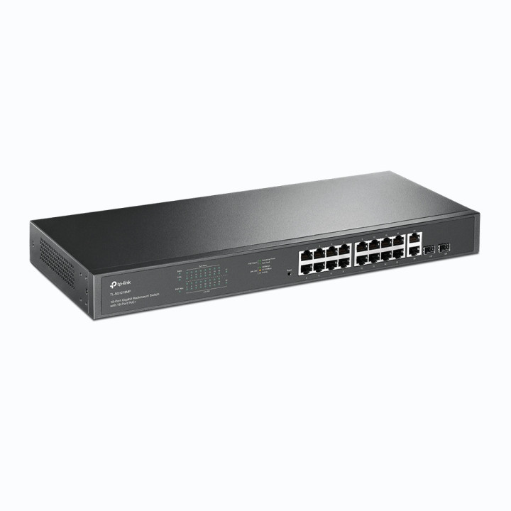 TP-Link TL-SG1218MP switch de rede Não-gerido Gigabit Ethernet (10 100 1000) Power over Ethernet (PoE) 1U Preto