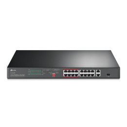 TP-Link TL-SL1218P switch de rede Não-gerido Gigabit Ethernet (10 100 1000) Power over Ethernet (PoE) 1U Preto