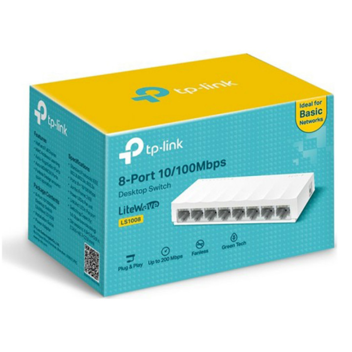 Switch de mesa TP-Link LS1008 Não-gerido 8 portas Fast Ethernet