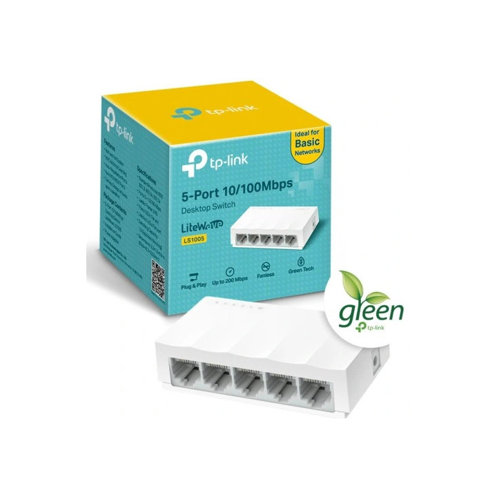 Switch de mesa TP-Link LS1005 Não-gerido 5 portas Fast Ethernet