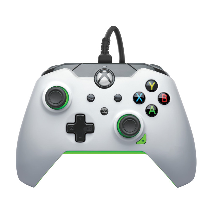 PDP Controlador com fios  Branco néon Para a Xbox Series X|S, Xbox One e Windows 10 11