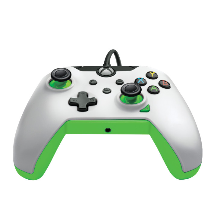 PDP Controlador com fios  Branco néon Para a Xbox Series X|S, Xbox One e Windows 10 11