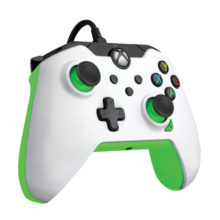 PDP Controlador com fios  Branco néon Para a Xbox Series X|S, Xbox One e Windows 10 11