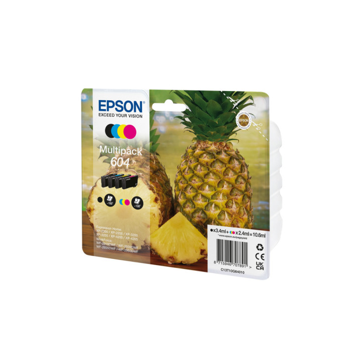 Epson 604 tinteiro 4 unidade(s) Compatível Rendimento padrão Preto, Ciano, Magenta, Amarelo