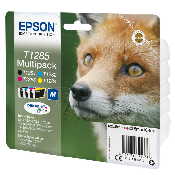 Epson Fox T1285 tinteiro 1 unidade(s) Original Preto, Ciano, Magenta, Amarelo