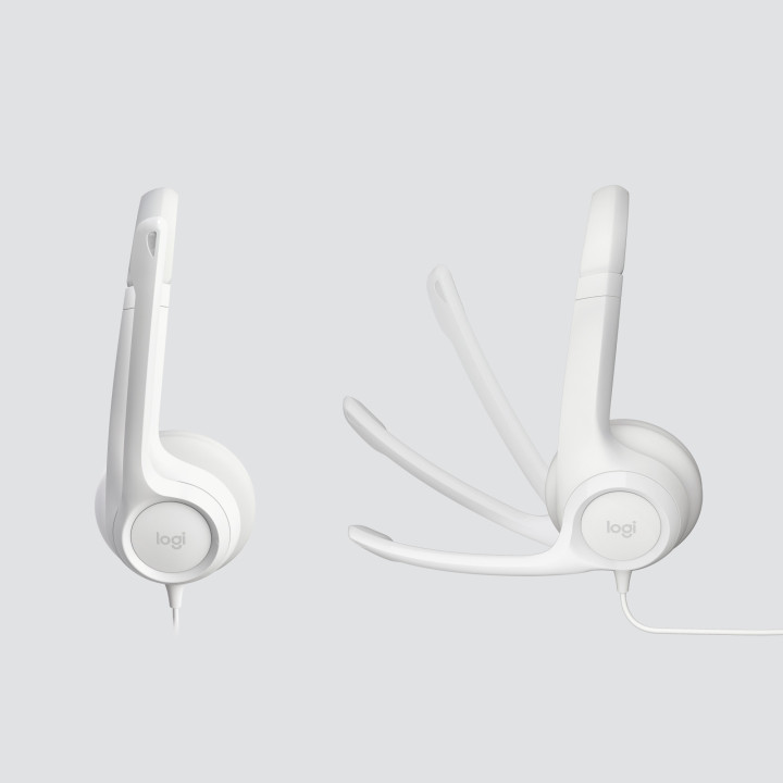 Logitech H390 Auscultadores Com fios Fita de cabeça Escritório Call center USB Type-A Branco