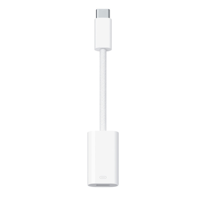 Apple MUQX3ZM A adaptador para cabos USB Type-C Lightning Branco