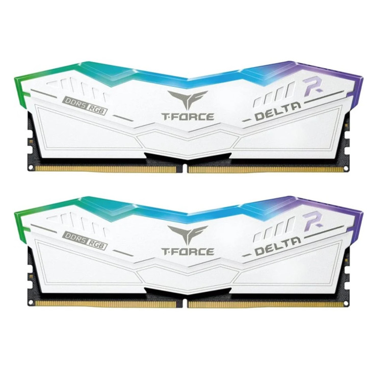 Memória Team Group T-Force Delta RGB White 32GB (2x16GB) DDR5 6600MHz