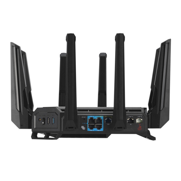 ASUS ROG Rapture GT-BE98 router sem fios 10 Gigabit Ethernet Quad-band (2.4 GHz   5 GHz-1   5 GHz-2   6 GHz) Preto
