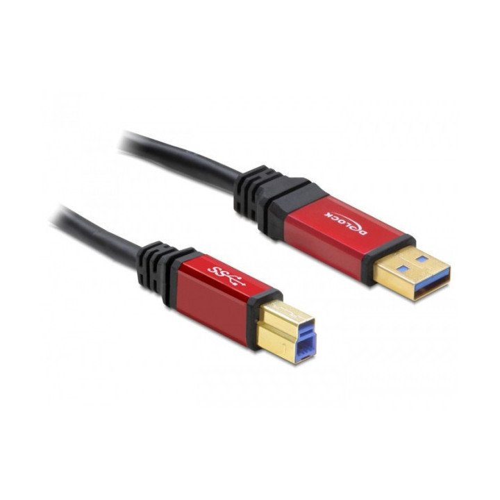 DeLOCK 5.0m USB 3.0 A-B cabo USB 5 m USB 3.2 Gen 1 (3.1 Gen 1) USB A USB B