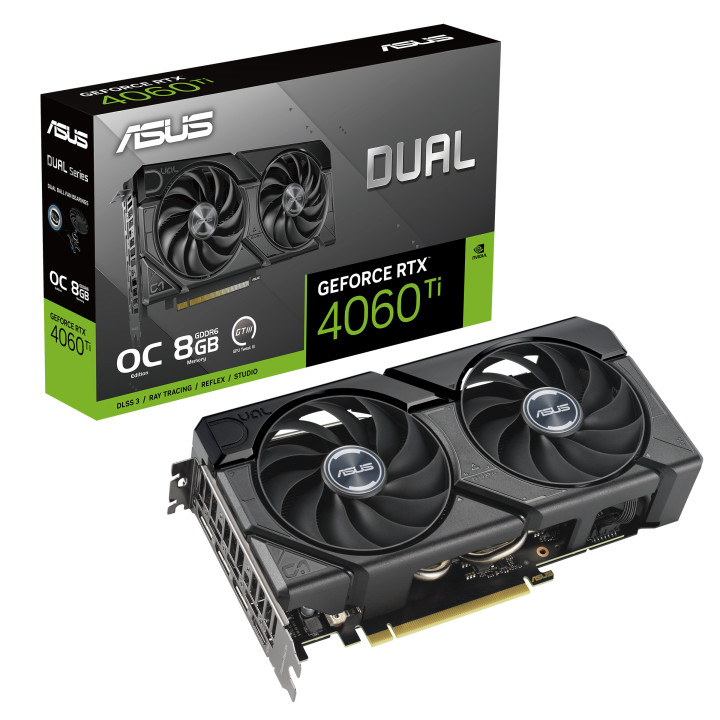 Gráfica ASUS Dual-RTX4060TI-O8G-EVO NVIDIA GeForce RTX 4060 Ti 8 GB GDDR6