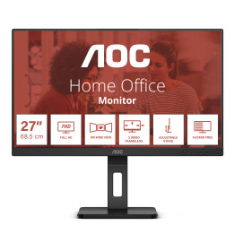 AOC E3 27E3QAF monitor de ecrã 68,6 cm (27") 1920 x 1080 pixels Preto