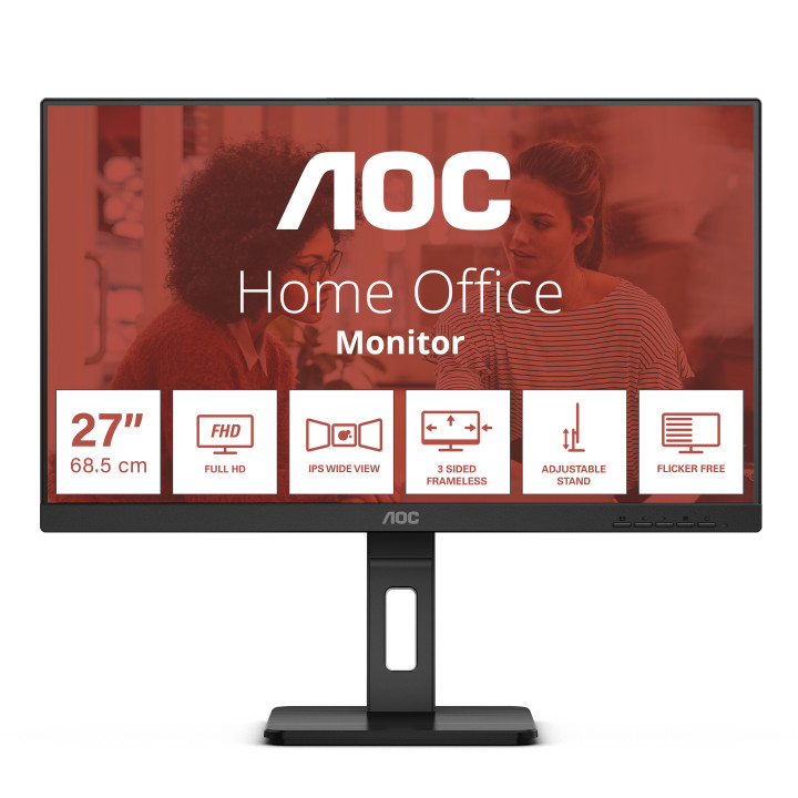 AOC E3 27E3QAF monitor de ecrã 68,6 cm (27") 1920 x 1080 pixels Preto