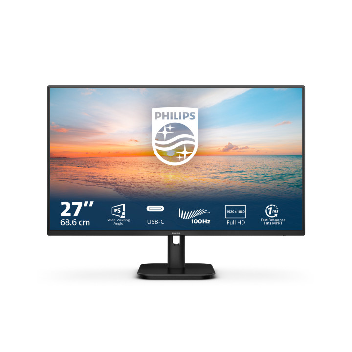 Philips 1000 series 27E1N1300A 00 monitor de ecrã 68,6 cm (27") 1920 x 1080 pixels Full HD LCD Preto