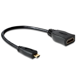 DeLOCK 65391 cabo HDMI 0,23 m HDMI Type A (Standard) HDMI Type D (Micro) Preto