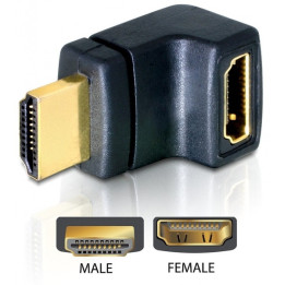 DeLOCK HDMI Stecker  HDMI Buchse 90° oben HDMI 1.3 Preto