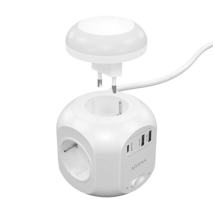 AISENS ASPS-2A1CLPQ02-W extensão elétrica 1,8 m 4 tomada(s) CA Interior Branco