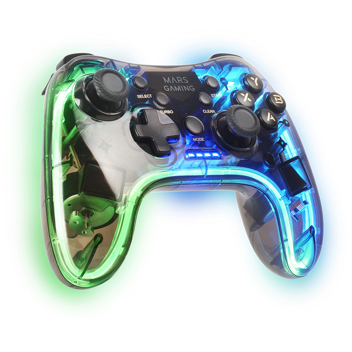 Mars Gaming MGP-24 Preto, Transparente RF Gamepad Android, MAC, PC, PlayStation 4, Playstation 3, Xbox 360