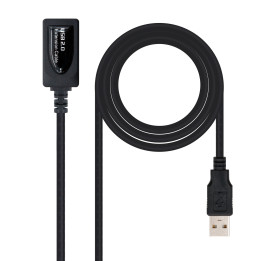 Nanocable 10.01.0211 cabo USB 5 m USB 2.0 USB A Preto