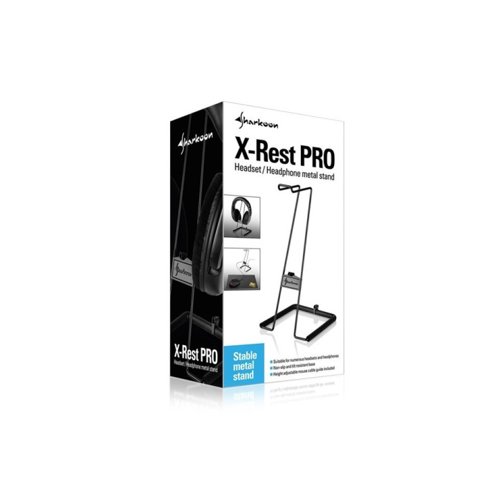 Sharkoon X-Rest PRO Suporte passivo Auscultadores, Auscultadores Preto