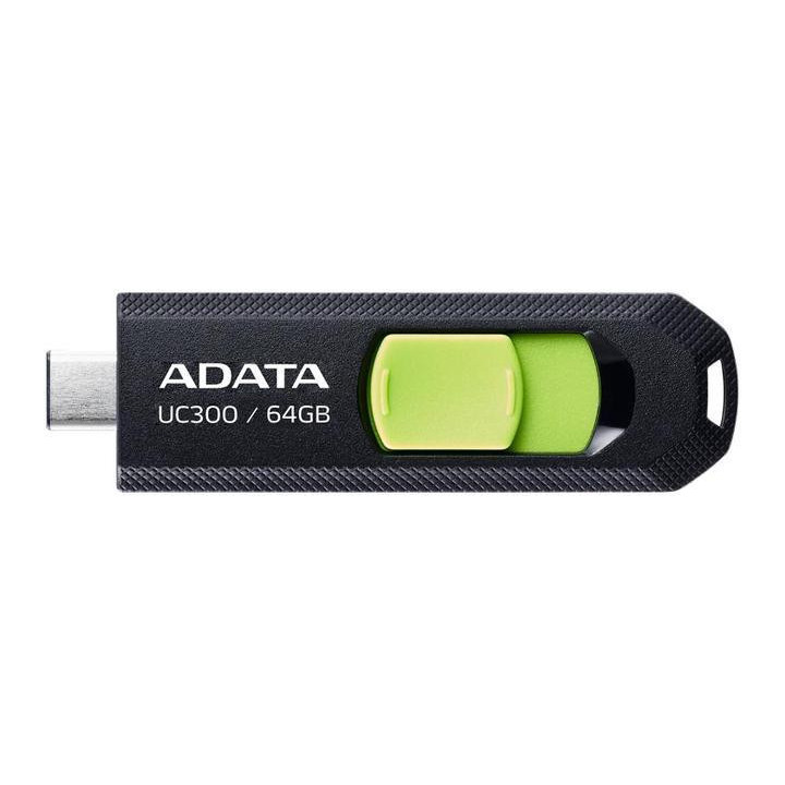 Pendrive ADATA UC300 64GB USB Type-C 3.2 Gen 1 (3.1 Gen 1) Preto, Verde