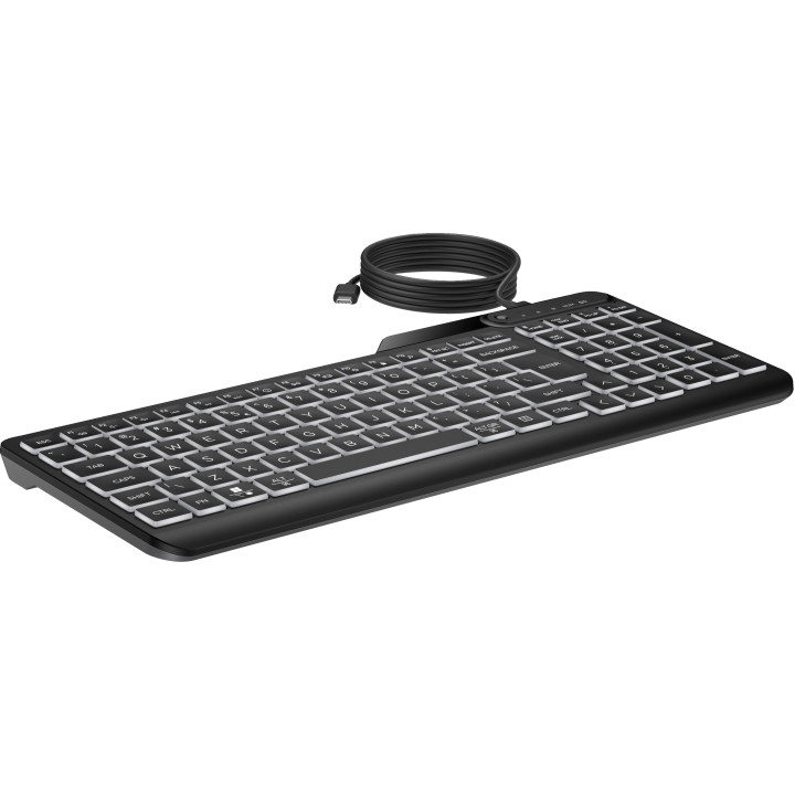 HP 400 Backlit Wired Keyboard teclado USB Preto