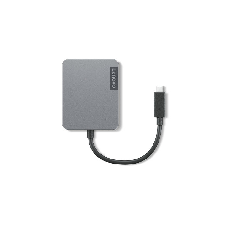 Lenovo 4X91A30366 base & duplicador de portas Com fios USB 2.0 Type-C Cinzento
