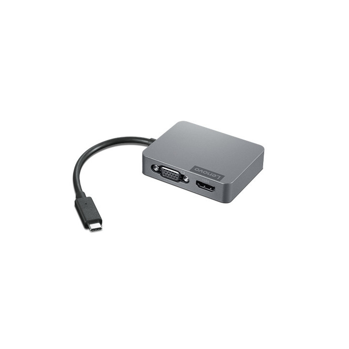 Lenovo 4X91A30366 base & duplicador de portas Com fios USB 2.0 Type-C Cinzento