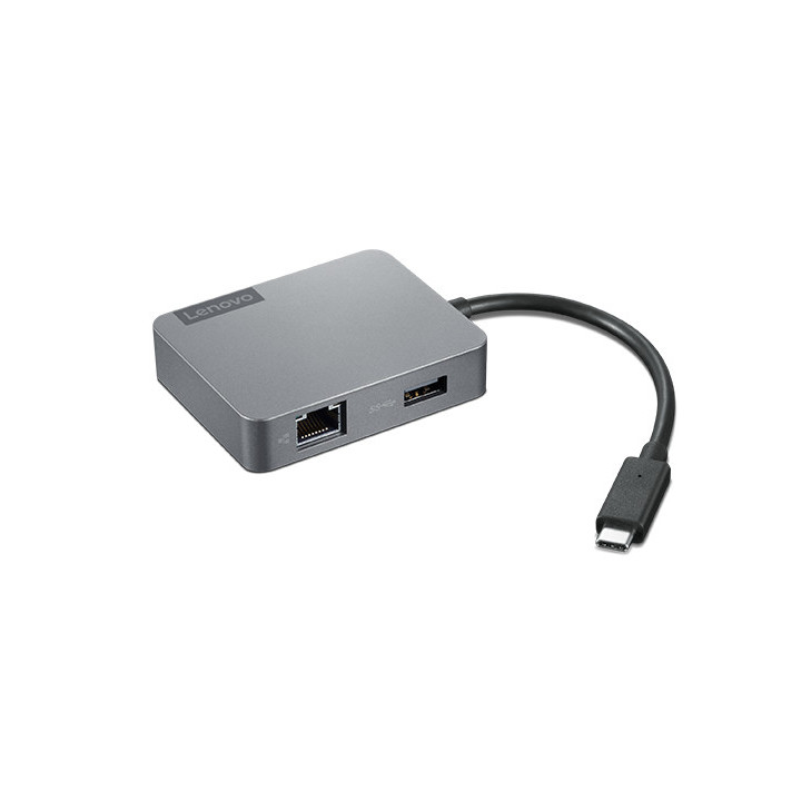 Lenovo 4X91A30366 base & duplicador de portas Com fios USB 2.0 Type-C Cinzento