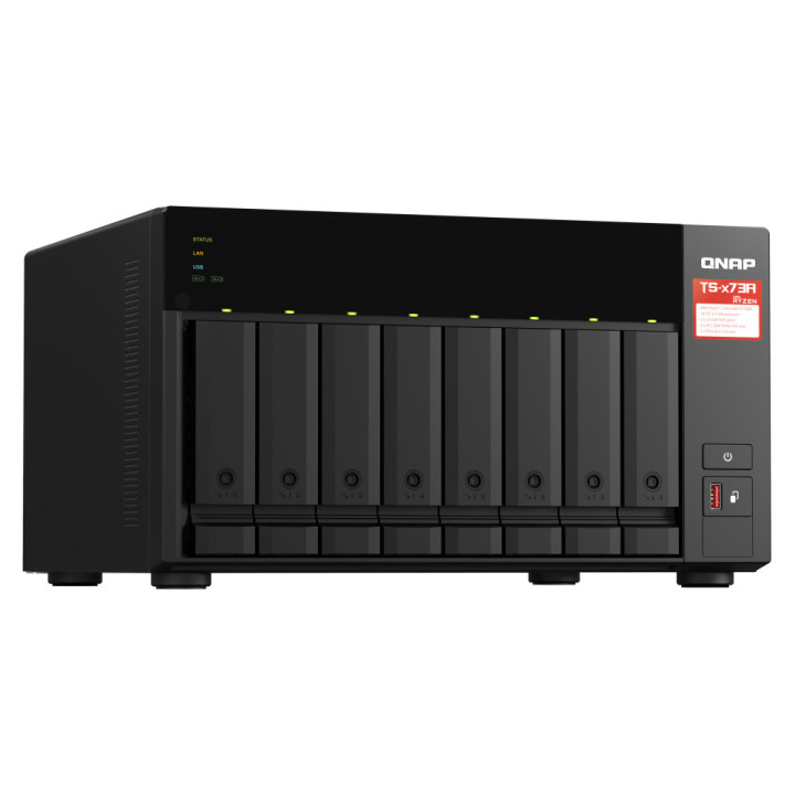 QNAP TS-873A NAS Tower Ethernet LAN Preto V1500B