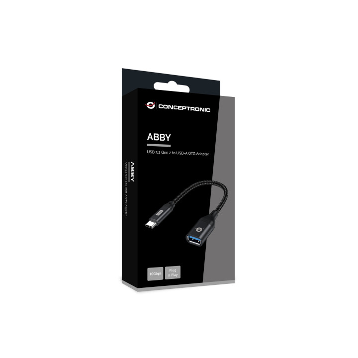 Conceptronic ABBY18B adaptador para cabos USB-C USB-A Preto