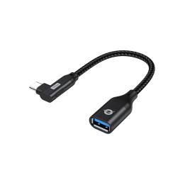 Conceptronic ABBY19B adaptador para cabos USB-C USB-A Preto